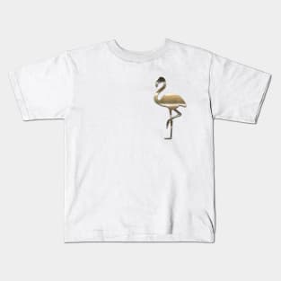 Funny Chic  Gold Flamingo Copper Kids T-Shirt